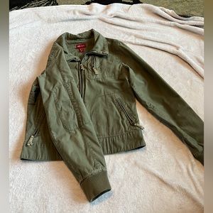 H and M green jacket